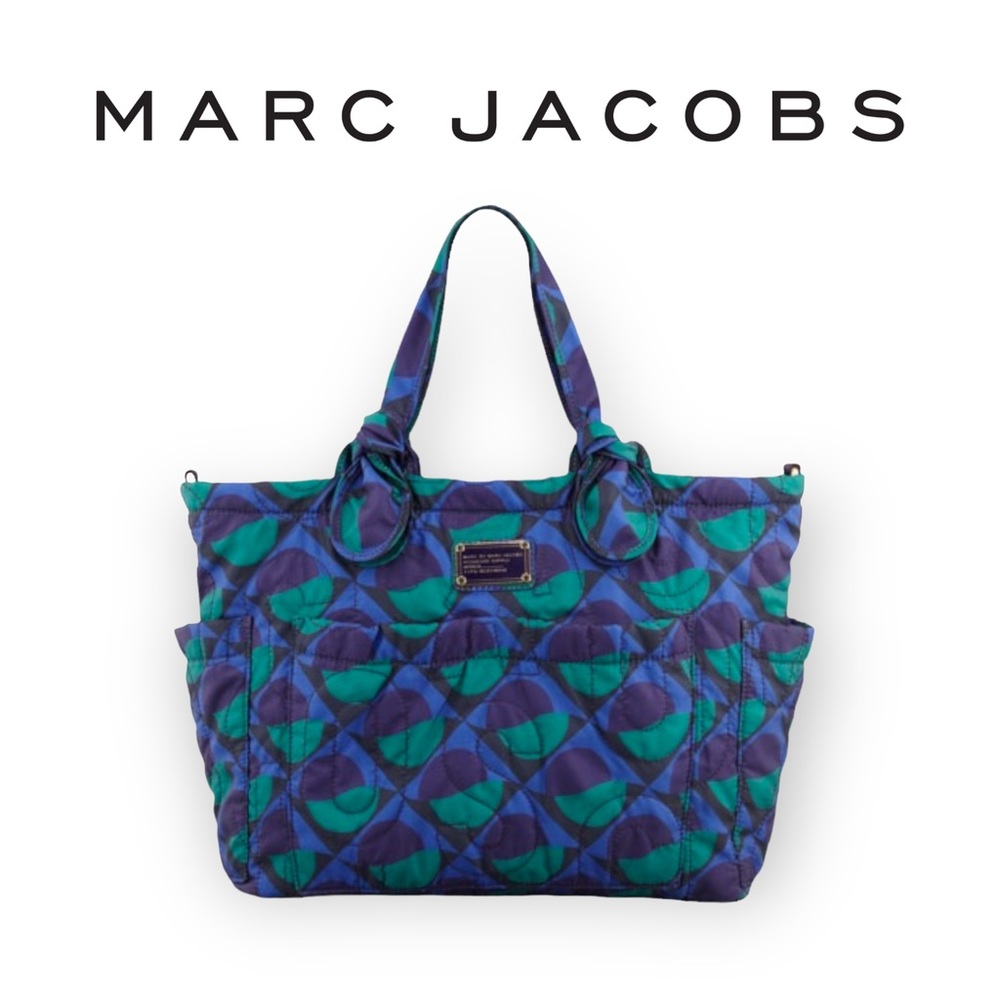 MARC JACOBS Pretty Nylon Etta Print Medium Tote in Jungle Green Multi. Pristine.